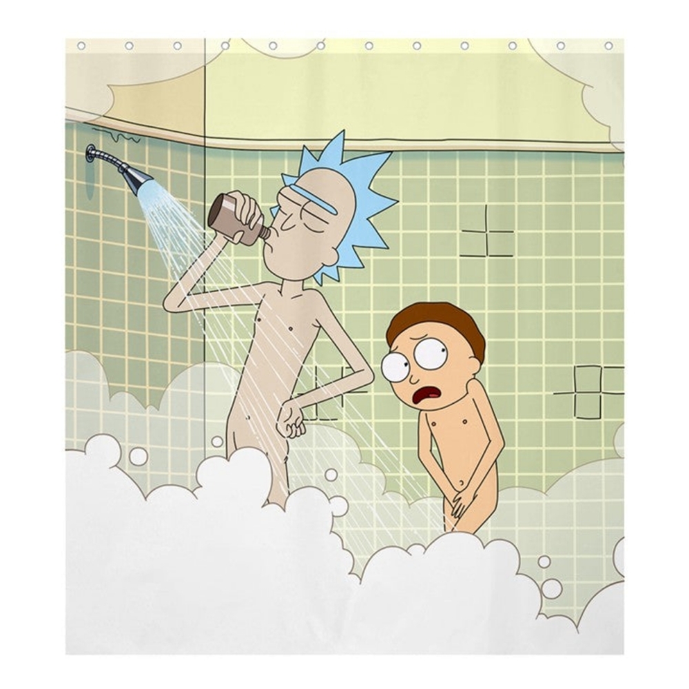 Rick and Morty shower curtain
